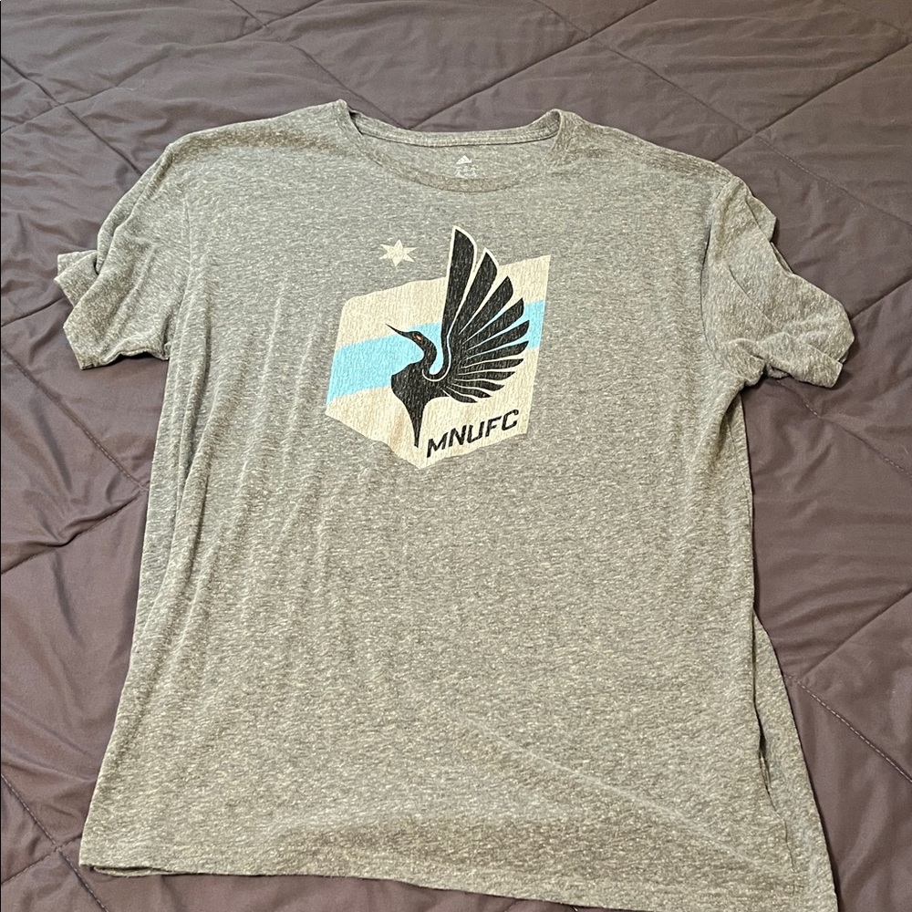 Adidas Gray MNUFC Graphic Tee